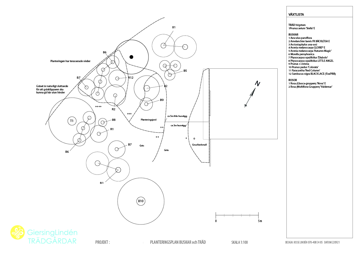 Planteringsplan Trädgårdsdesign